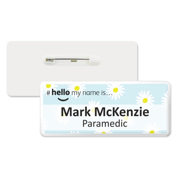 Badgemaster Hello My Name Is Logo Rainbow And Stars Badge 690286 - View #6