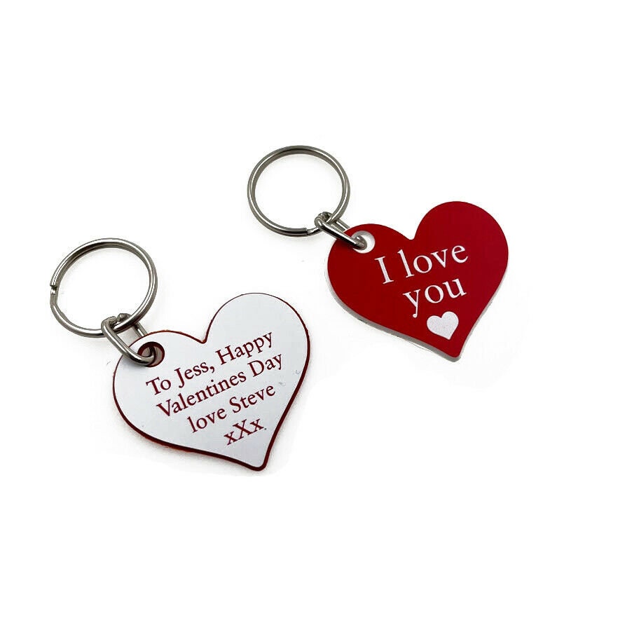 Personalised Heart Key Ring Valentines Day Gift Gifts For Him | Etsy
