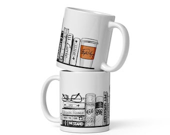 Stephen King Books: White Glossy Coffee/Tea Mug
