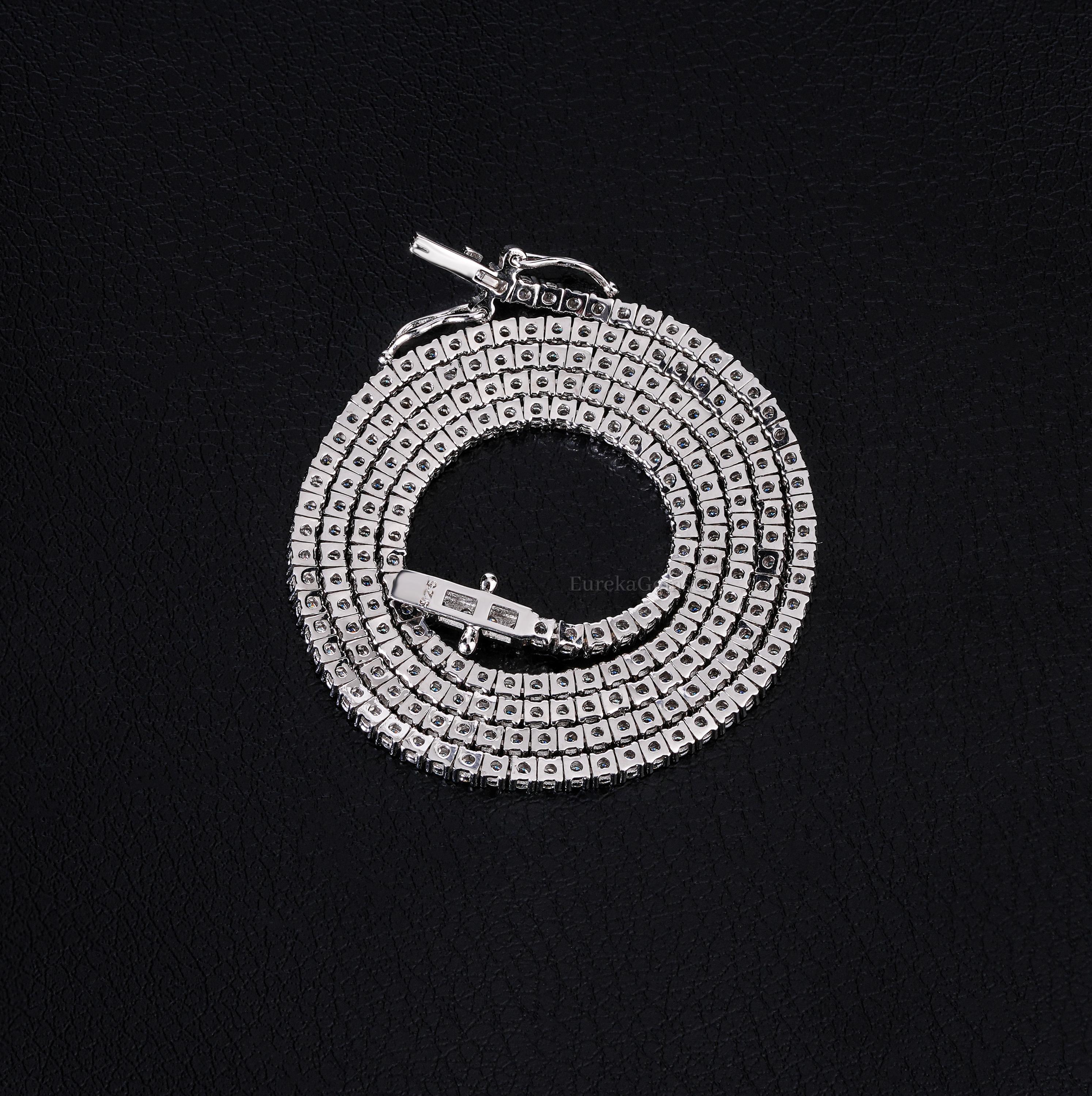 2-4 MM Classic S925 Sterling Silver Tennis Chain, Handmade Diamond