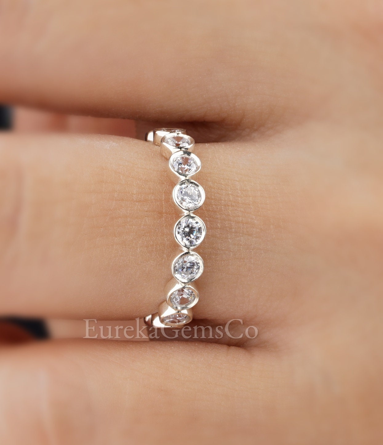 Mismatched stacked wedding bands deals