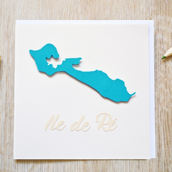 Carte île de Ré, carte postale, carte double