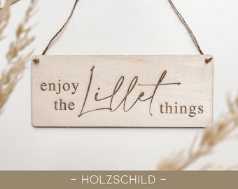 HOLZSCHILD | mit Spruch | „Enjoy the Lillet things“ | Geschenkidee | Lillet | Lillet Wild Berry | Hochzeitsdeko | Dekoration | Dekoschild