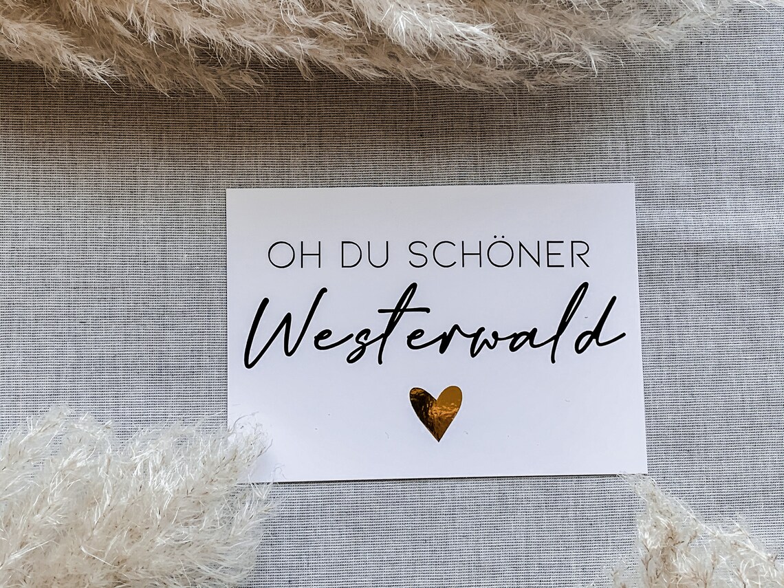 KARTENSET Westerwald Karte einzeln mit Spruch Etsy