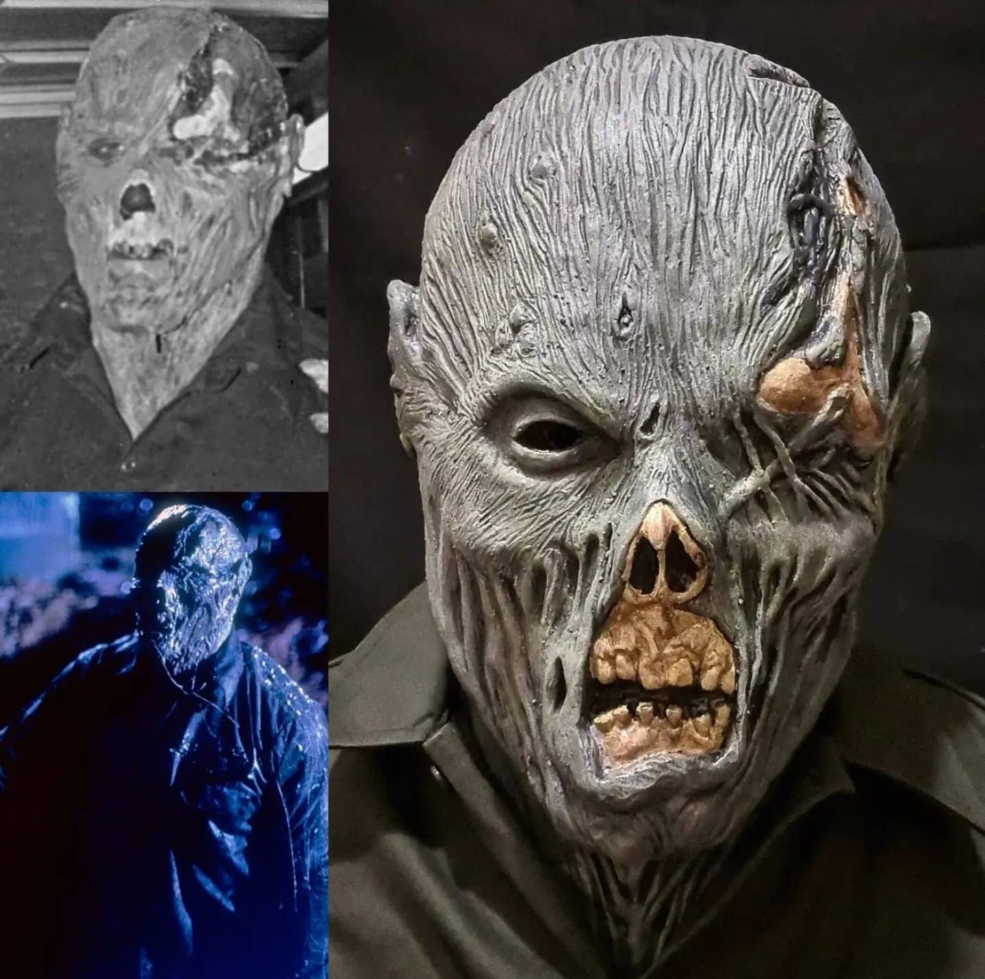 Friday the 13th Jason Voorhees Mask Part 6 Jason Lives with Display Stand