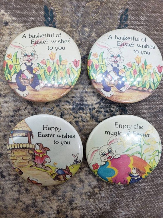 Vintage Easter Button Pin/Vintage Easter Pin/Vint… - image 1