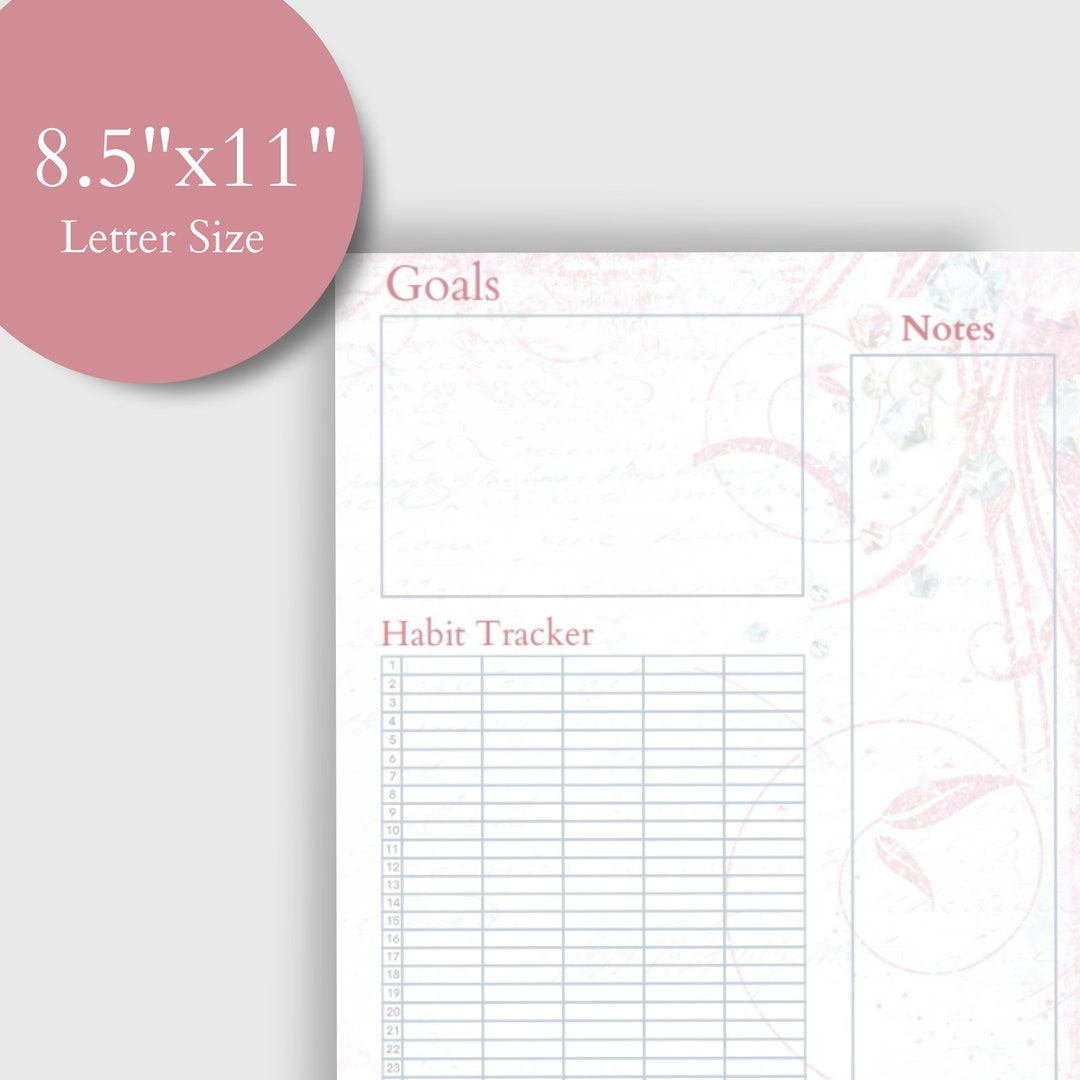 Monthly Habit Tracker PDF Printable - Etsy