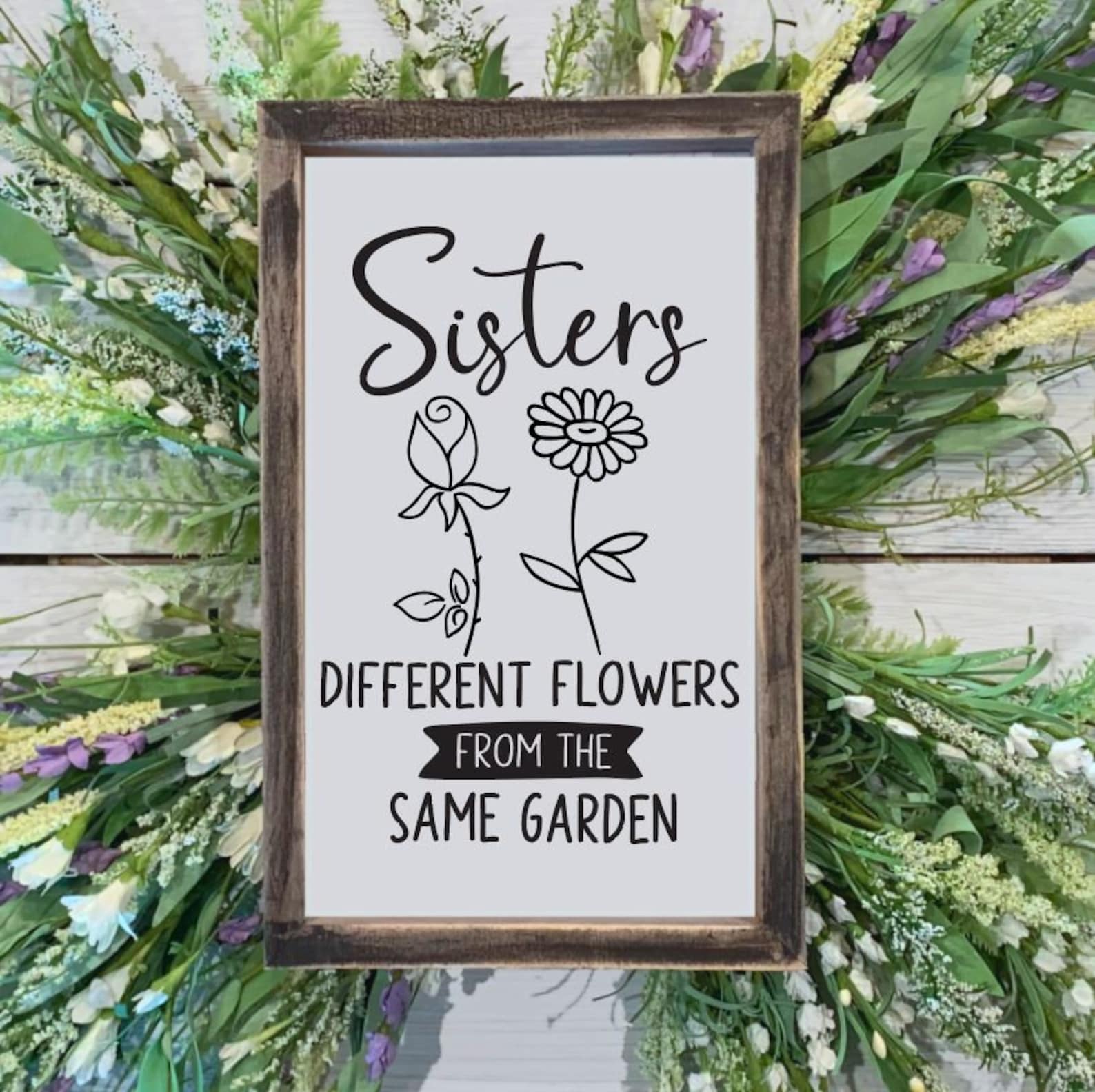 Sisters Different Flowers From the Same Garden Svg Sister Etsy