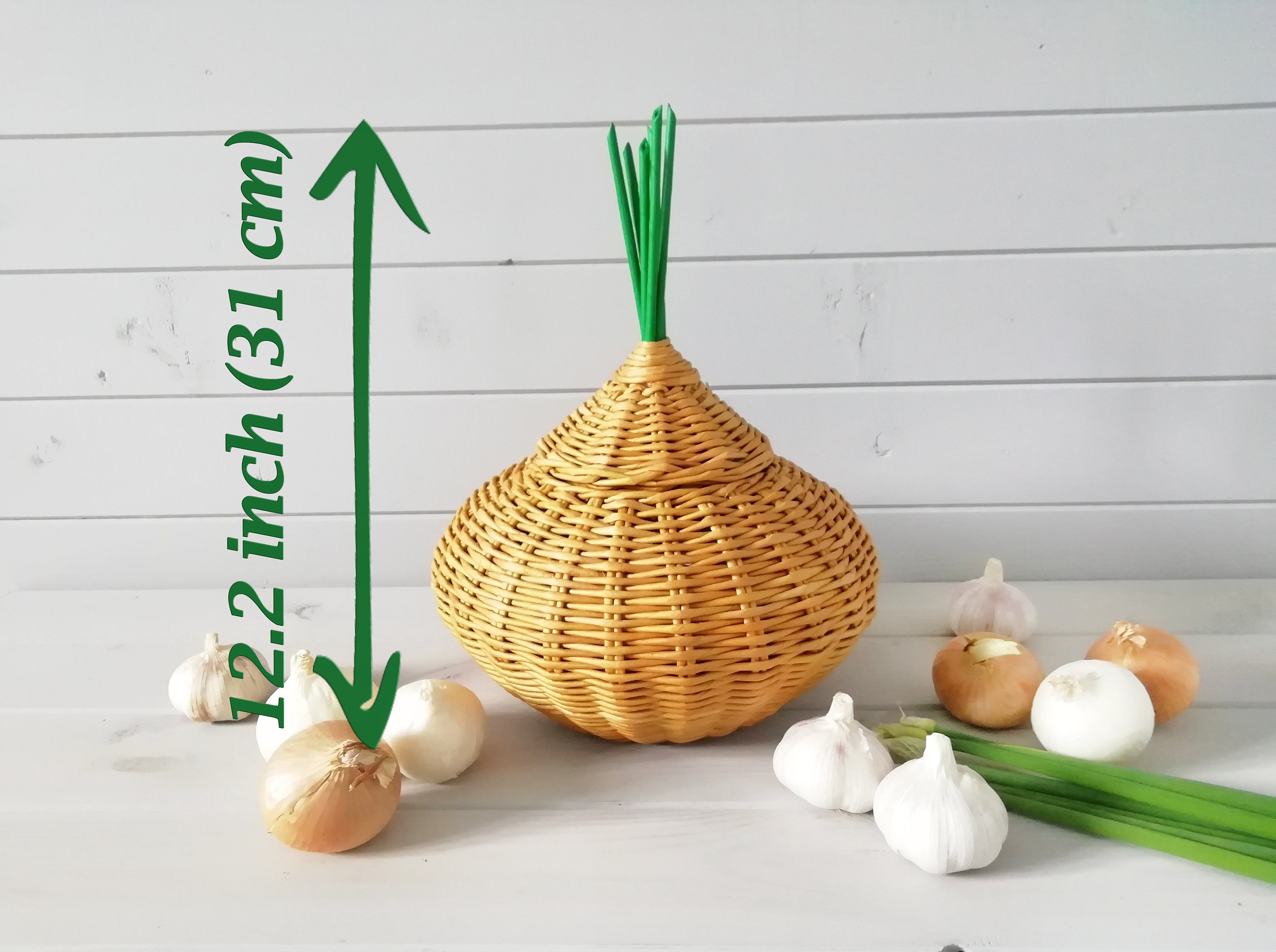 Food storage basket ONION with a lid for onions garlic and Etsy