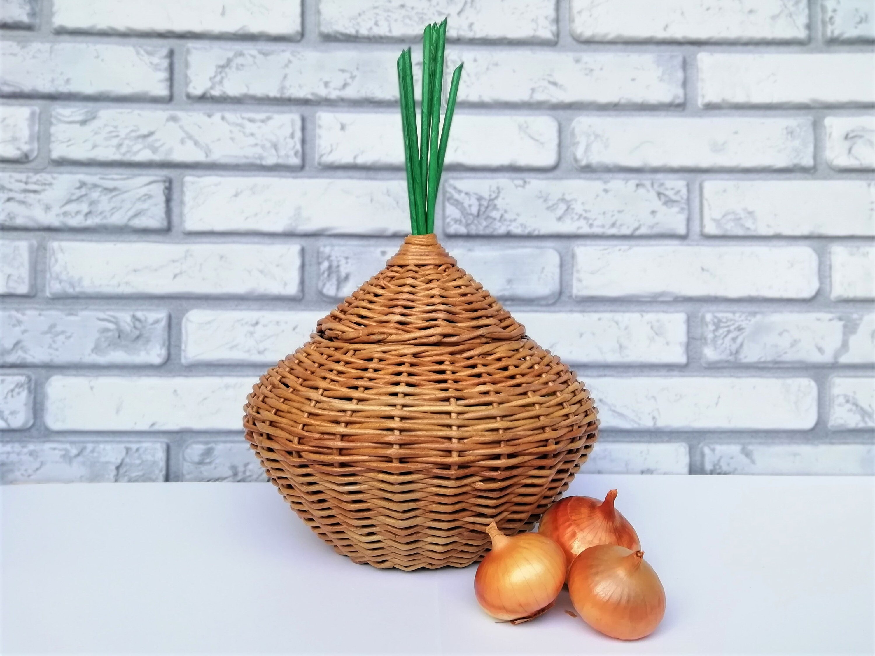 Food storage basket ONION with a lid for onions garlic and Etsy