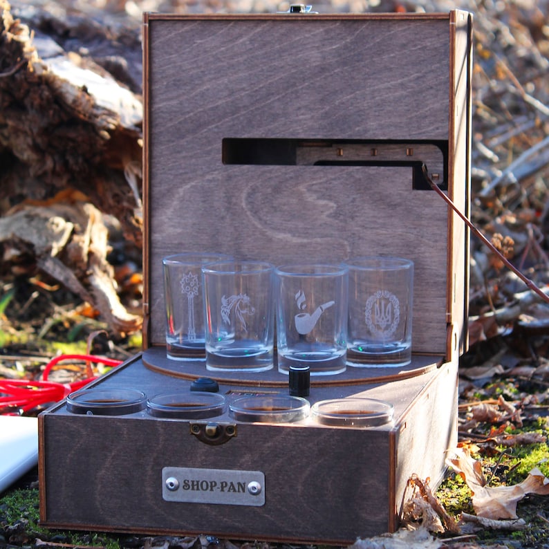 Alcohol Pourer for Drinks, Personalized Embossed Name Wooden Whiskey