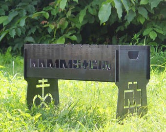 Holzkohlegrill für 10 Spieße für Garten und Camping, Holzkohlegrill, Grillgeschenke für Männer, Grillmeister, Grill, Feuerstelle