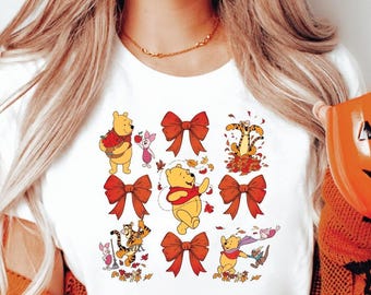 Winnie the Pooh Fall Graphic Tee, Autumn Thanksgiving Shirt