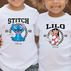 Kids Lilo and Stitch Disney Shirts, Matching Sibling T-Shirts, Cute Disney Family Vacation Outfit, Lilo Stitch Graphic Tee, Disney Trip