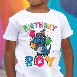 Dino Birthday Boy Shirt, Dinosaur Birthday T-shirt, Birthday Boy Outfit, Kids Dinosaur Party, 3rd 4th 5th Birthday Tee, Dino Birthday Gift