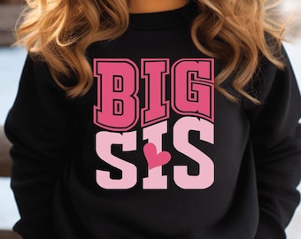 Custom Big Sis Little Sis Matching Sweatshirt, Sister Outfit, Girls Sibling Tees