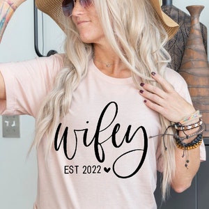 Custom Wifey Shirt, Wifey Shirt, Wife Shirt, Just Married Tee, Honeymoon Shirt, Bride To Be Gift, Bridal Shower Gift, Bride Shirt, New Wife