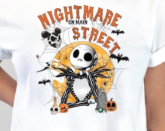 Jack Skellington Halloween Tee, Spooky Disneyworld Shirt