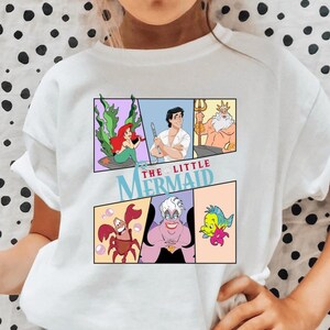 Disney The Little Mermaid Shirt, Ariel T-Shirt for Girls, Mermaid Birthday Outfit, Princess Ariel Tee, Kids Mermaid Party Shirt, Cute Ariel