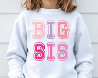 Custom Big Sis Lil Sis Matching Sweatshirt, Sister Outfit, Girls Sibling Tees