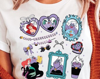 Ursula Halloween Graphic T-Shirt, Disney Villains Tee, Sea Witch Shirt