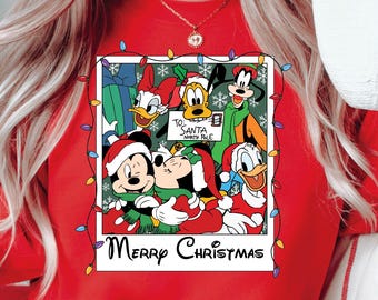 Mickey and Friends Christmas Sweatshirt, Disney Holiday Tee