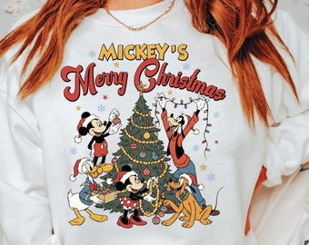 Mickey's Merry Christmas Sweatshirt, Disney Holiday Tee