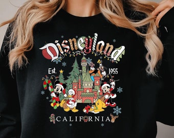 Disneyland Christmas Sweatshirt, Mickey and Friends, Family Matching Shirt