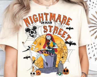 Sally Nightmare On Main Street Disney Halloween Shirt, Vintage Sally Tee, Disneyland Halloween Gift for Women, Spooky Season, Jack and Sally