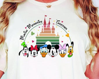 Disney Family Vacation T-Shirt, Disney Family Trip Shirt, Making Magical Memories Together, Disney Group Matching Tees, Mickey and Friends