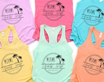 Miami Girls Trip Tank Top, Miami Beach Tank Top, Girls Trip Tanks, Beach Tank Top, Miami bachelorette, Cruise Tank Top, Girls Vacation Tank