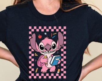 Personalized Stitch Back to School Shirt, Custom Name Tee