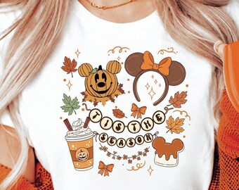 Fall Disney T-Shirt, Pumpkin Mickey Mouse, Autumn Halloween Tee