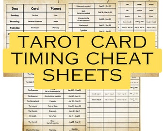 Tarot Card Timing Cheat Sheet - Digital Download