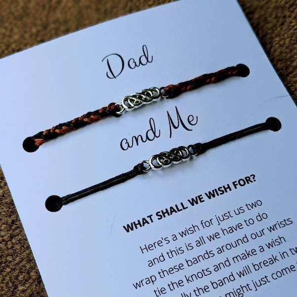 DAD and ME, Wish Bracelets, Matching Bracelets Gift, Father's Day, Dad and Daughter, Daddy and Me, Gift for Dad, Dad Bracelet, Dad, Daddy