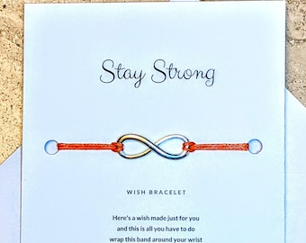Stay Strong Wish Bracelet: Handmade Charm Bracelet
