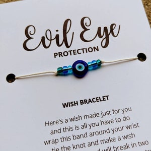Evil Eye Wish Bracelet: Handmade Protection Jewelry