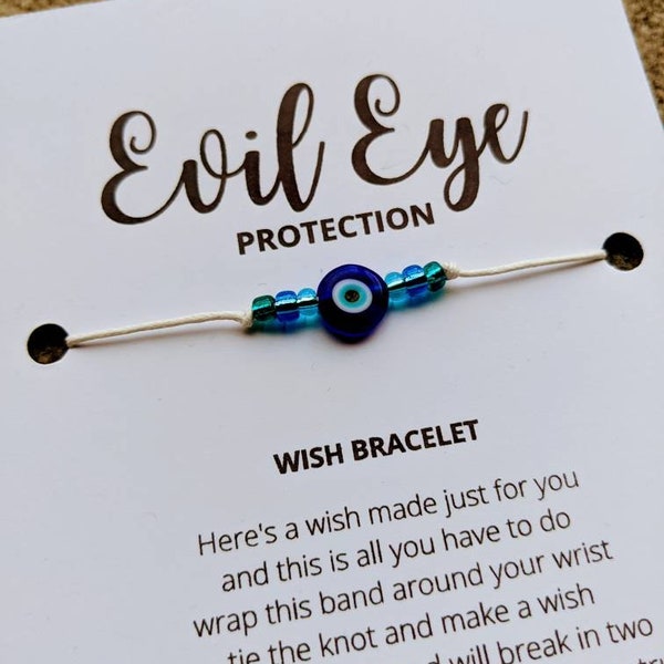 Evil Eye, Wish Bracelet uk, Evil eye jewelry, Nazar Friendship Bracelet, Protection bracelet, Evil Eye charm, Greek evil eye