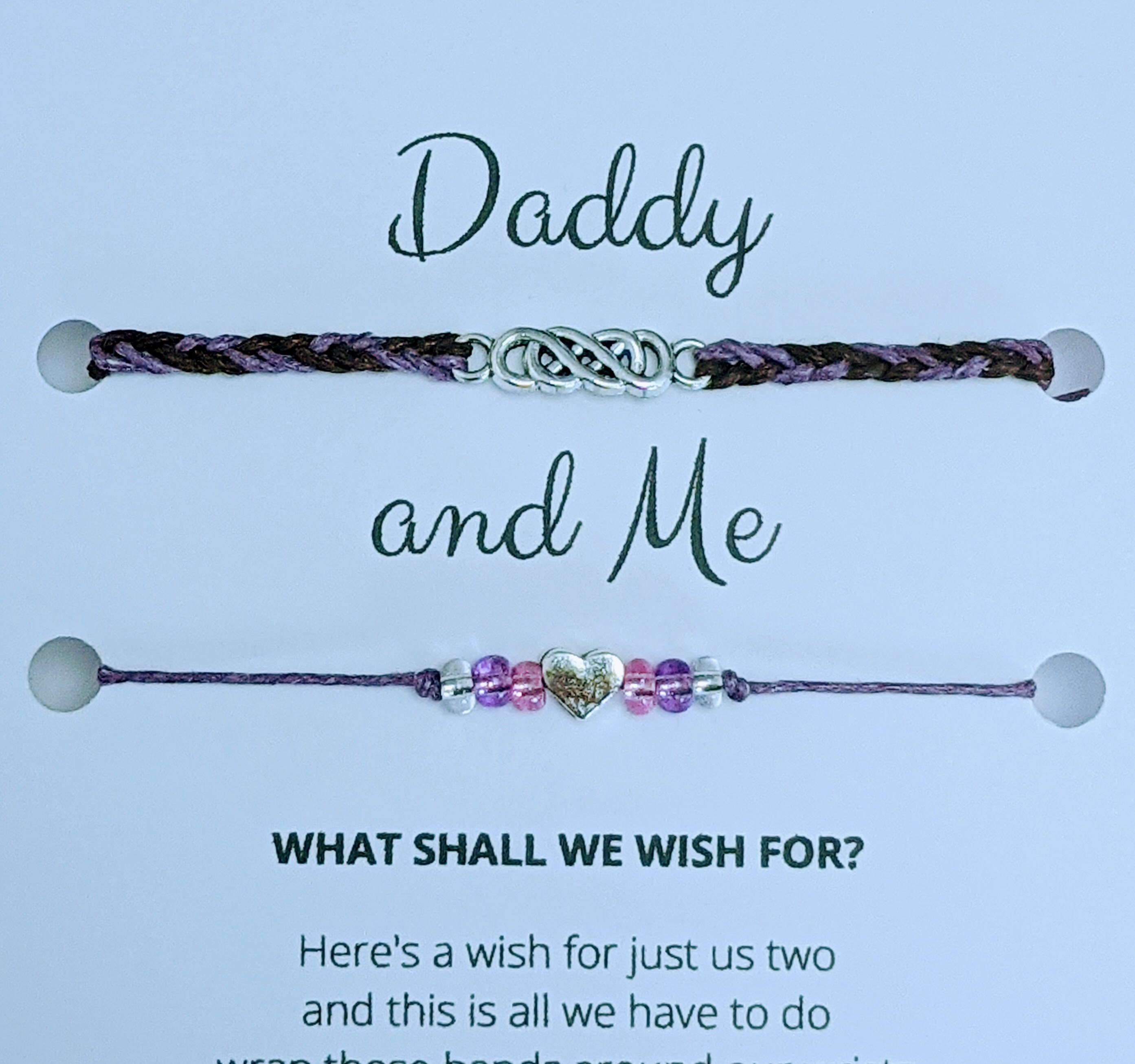 Daddy and Me Wish Bracelets Matching Bracelets Gift Daddy Etsy