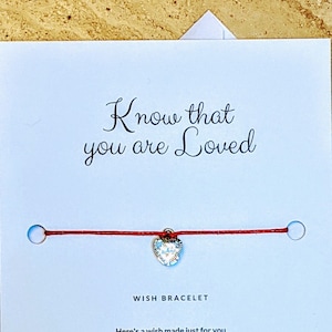 Know you are Loved Wish Bracelet, Jewellery, Small Gift