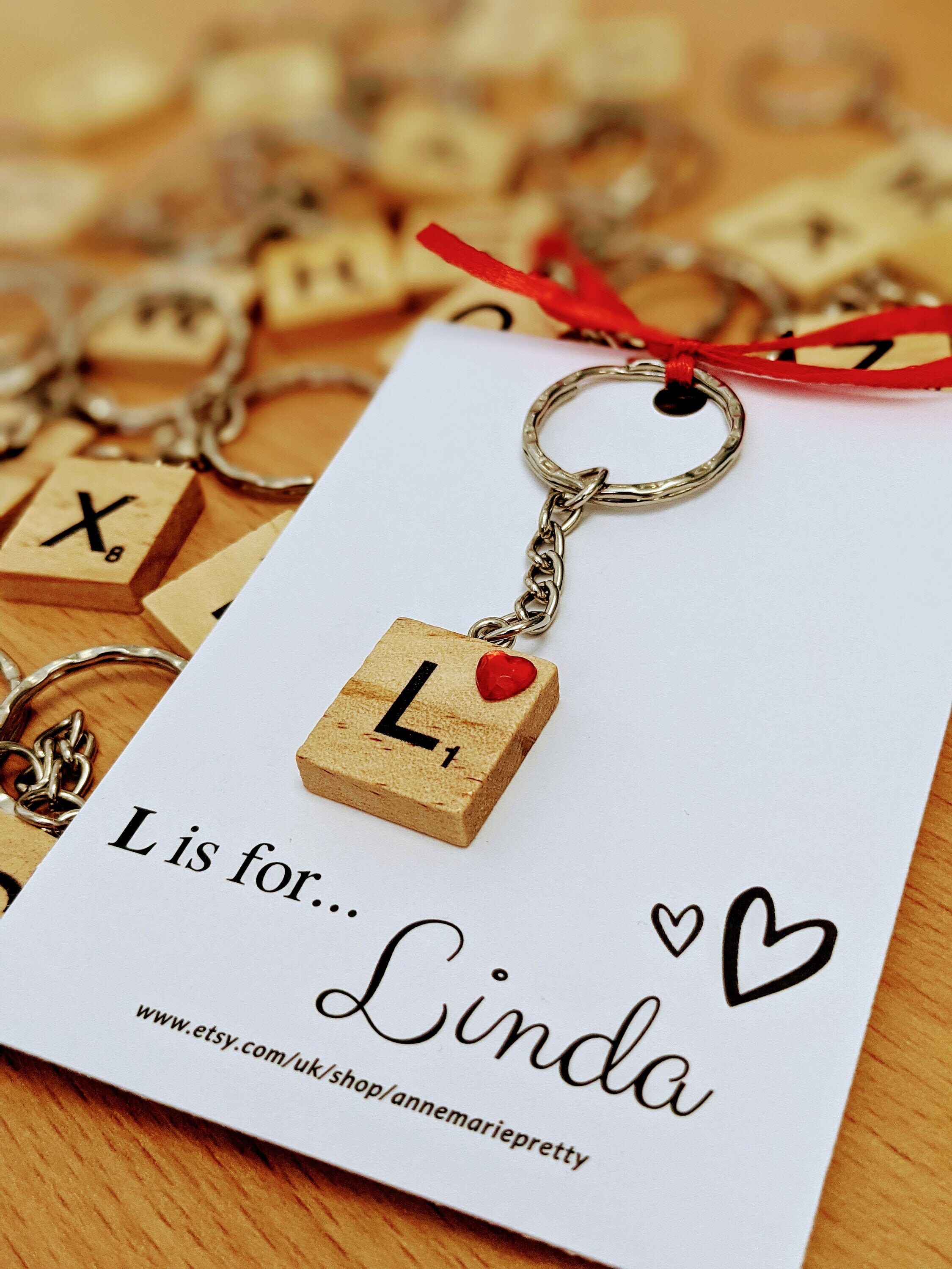 Scrabble key ring Scrabble keyring Letter tile keyring with Etsy