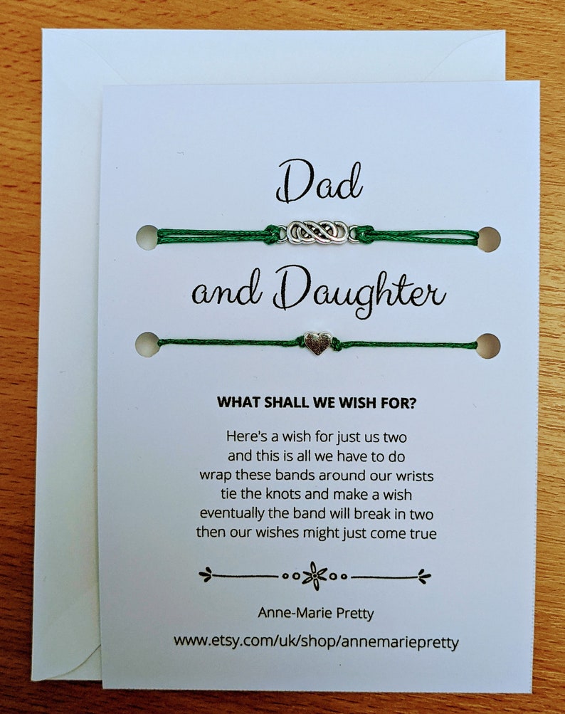 Dad and Daughter Wish Bracelets Matching Bracelets Gift Etsy