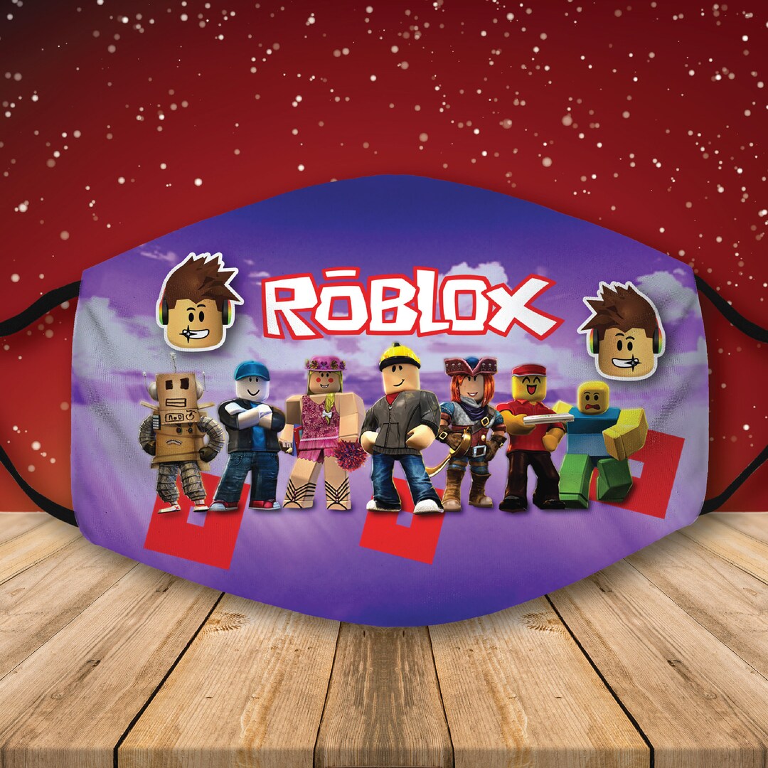 Roblox Roblox Face Mask Roblox Face Mask for Kids Kids Mask Etsy