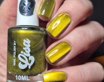 Opulence and lightning bolt magnet combo, magnetic multichrome Handmade Indie Brand UK Varnish