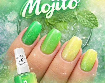 Mojito -, Thermal 10 free nail polish Indie Brand UK Varnish.