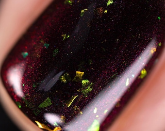 Ravens Curse- Flakie Nail Polish