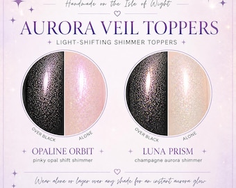 Aurora Veil Topper Duo – Opaline Orbit & Luna Prism