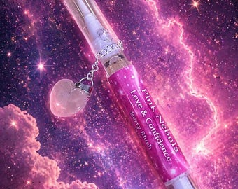 Pink Nebula Cuticle Oil Pen – Berry Blush Scent | Love & Confidence Crystal Oil | Rose Quartz Infused Nail Care | Hydrating Cuticle Oil