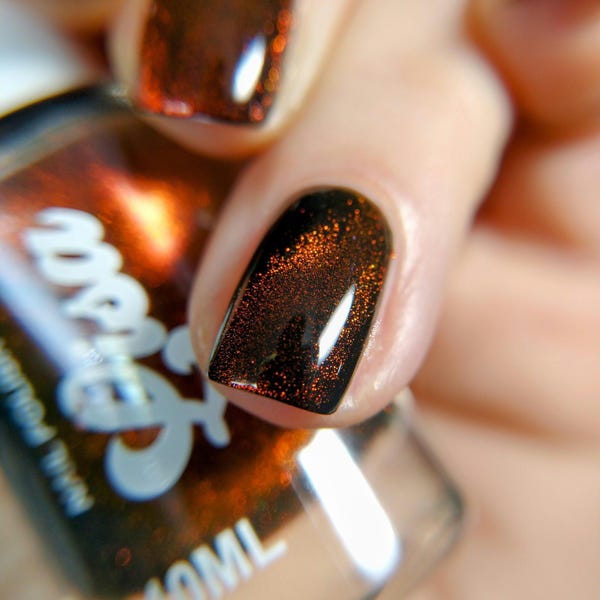 Stage Struck - Magnetic Multichrome Nail Polish with Lightning Bolt Magnet: Handmade Indie Brand