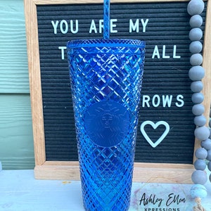 Starbucks Azure Blue Iridescent Jeweled Tumbler Holiday 2022 - Etsy